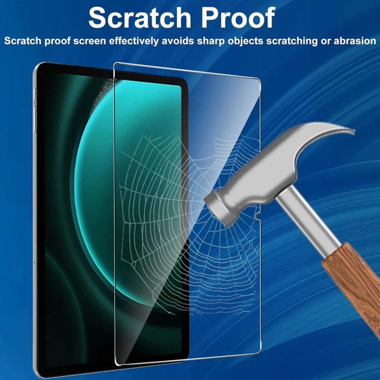 Samsung Galaxy Tab S9 FE skärmskydd härdat glas 9H - 4