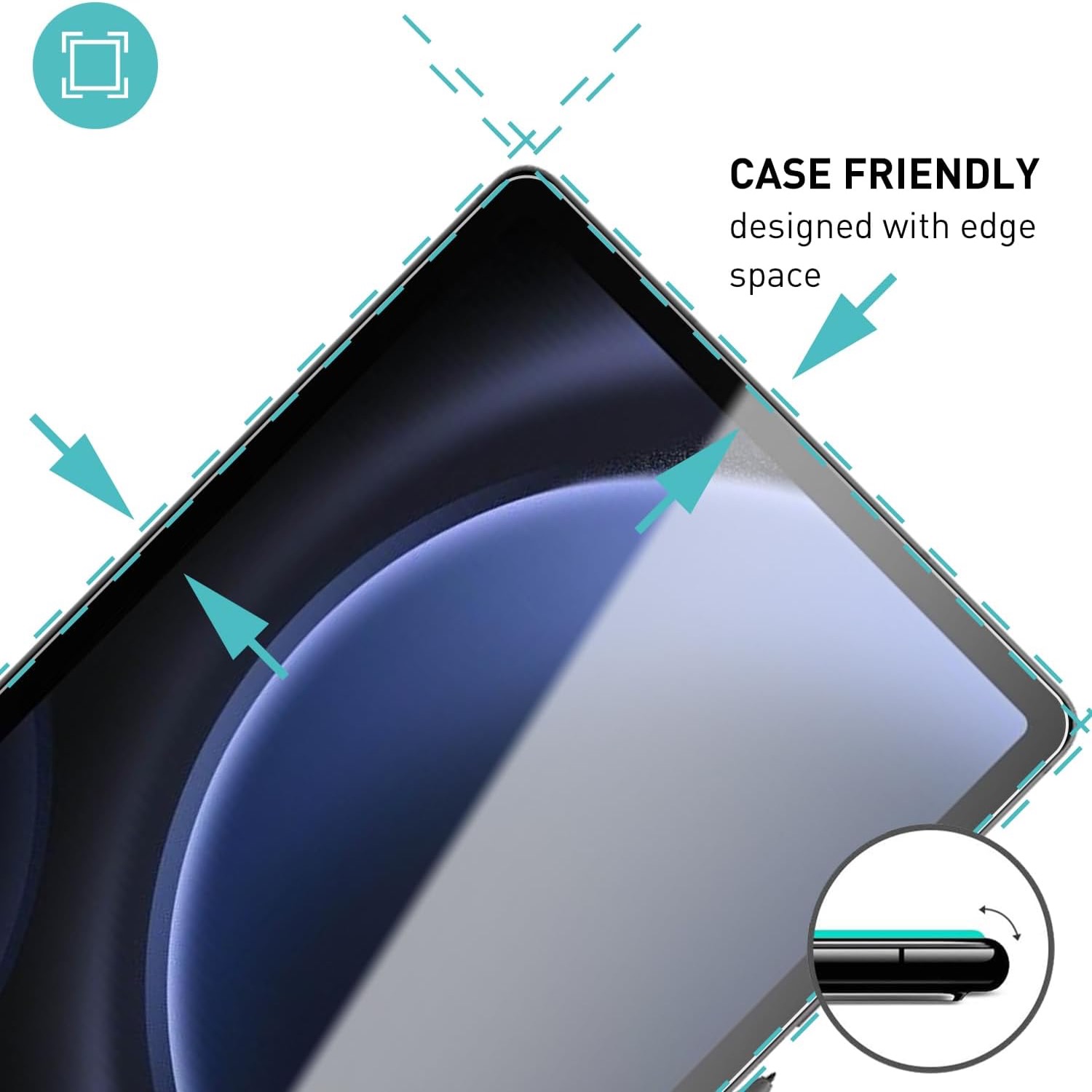 Samsung Galaxy Tab S9 FE skärmskydd härdat glas 9H - 6