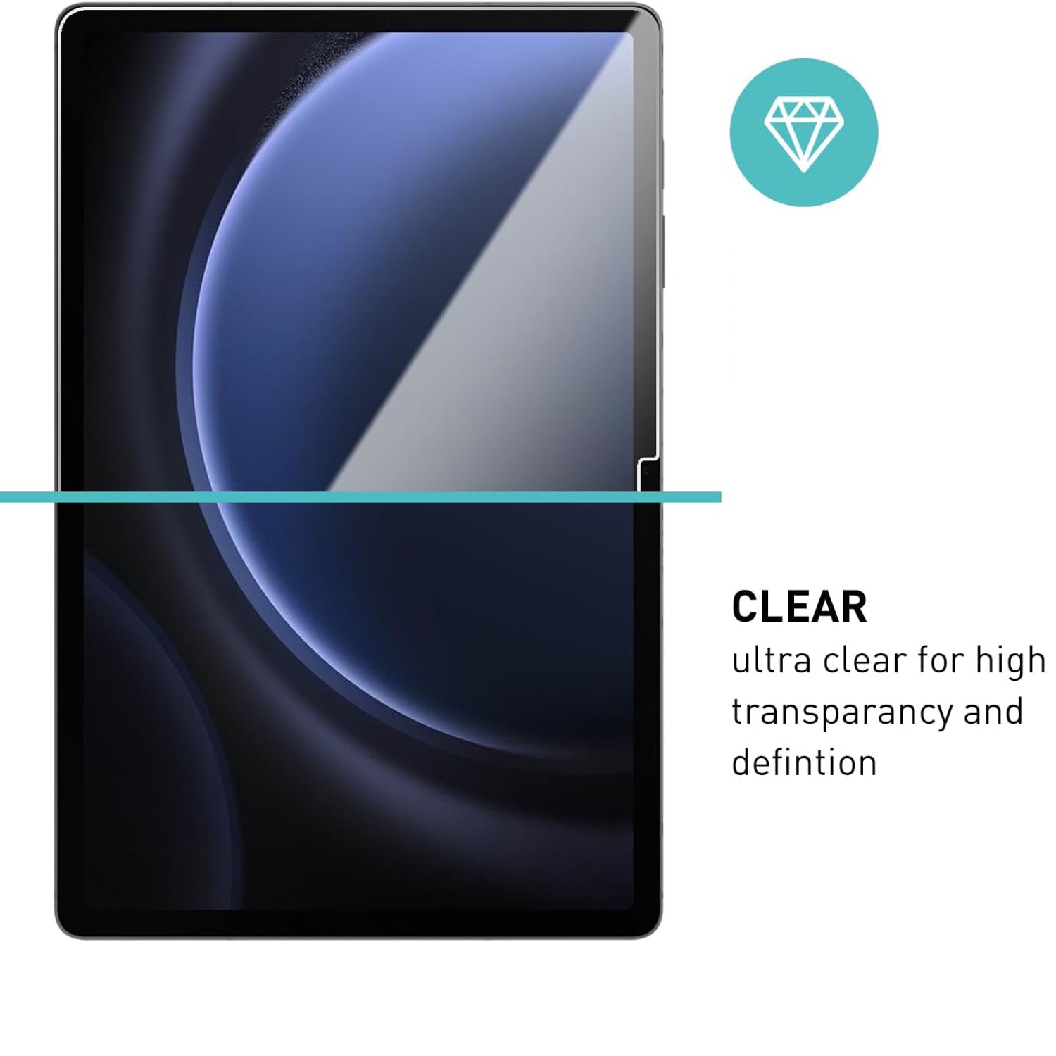 Samsung Galaxy Tab S9 FE+ Plus skärmskydd härdat glas 9H - 4