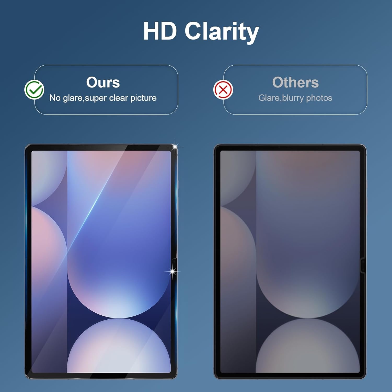 Samsung Galaxy Tab S10+ Plus skärmskydd härdat glas 9H - 6