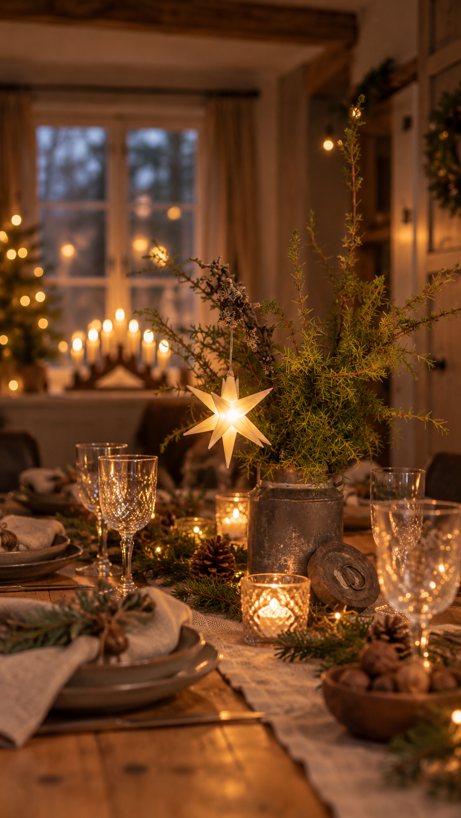 Adventsstjärna - Vit - 10x10 cm - 16