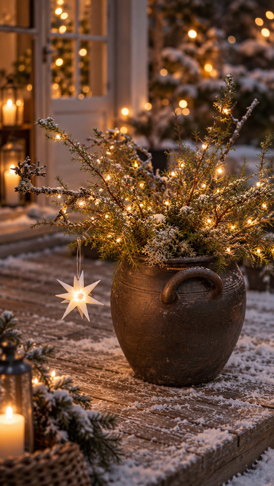 Adventsstjärna - Vit - 10x10 cm - 5
