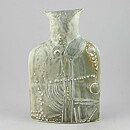 Bertil Vallien (Terra 1978) Gray Owl with Relief Decor 24 cm <Test Production>