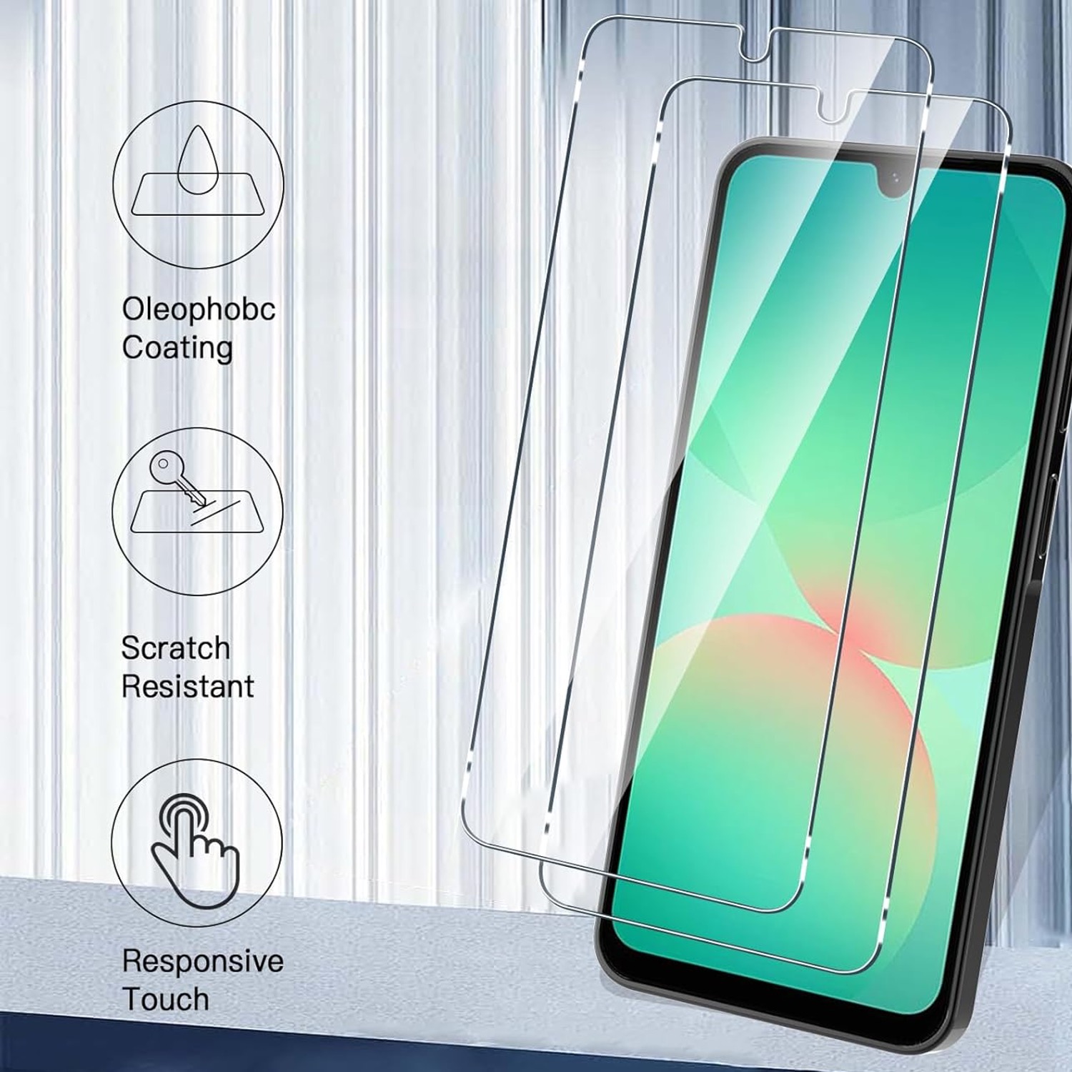 2-Pack Samsung Galaxy A26 Skärmskydd Härdat Glas Premium - 6