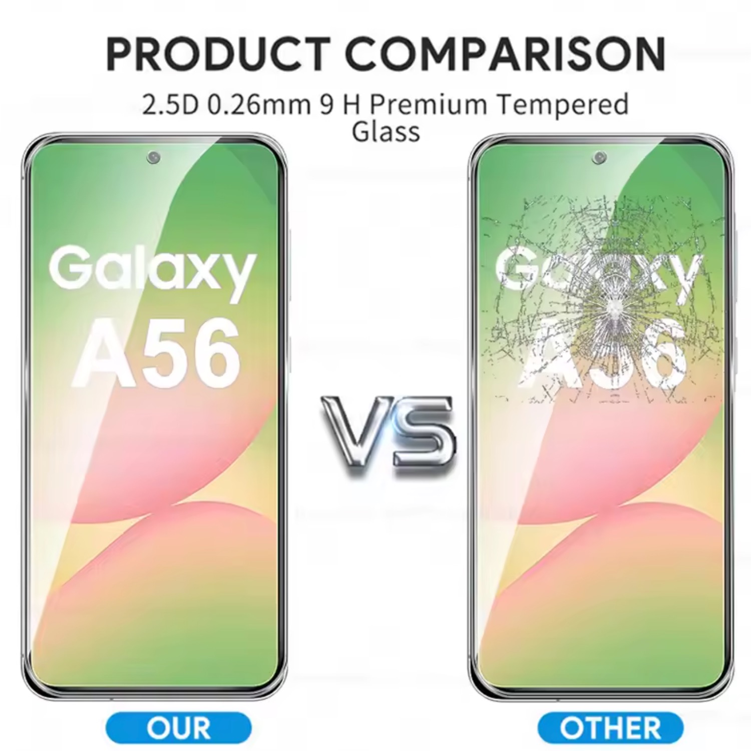 Samsung Galaxy A56 Skärmskydd Härdat Glas Premium 1-pack - 4