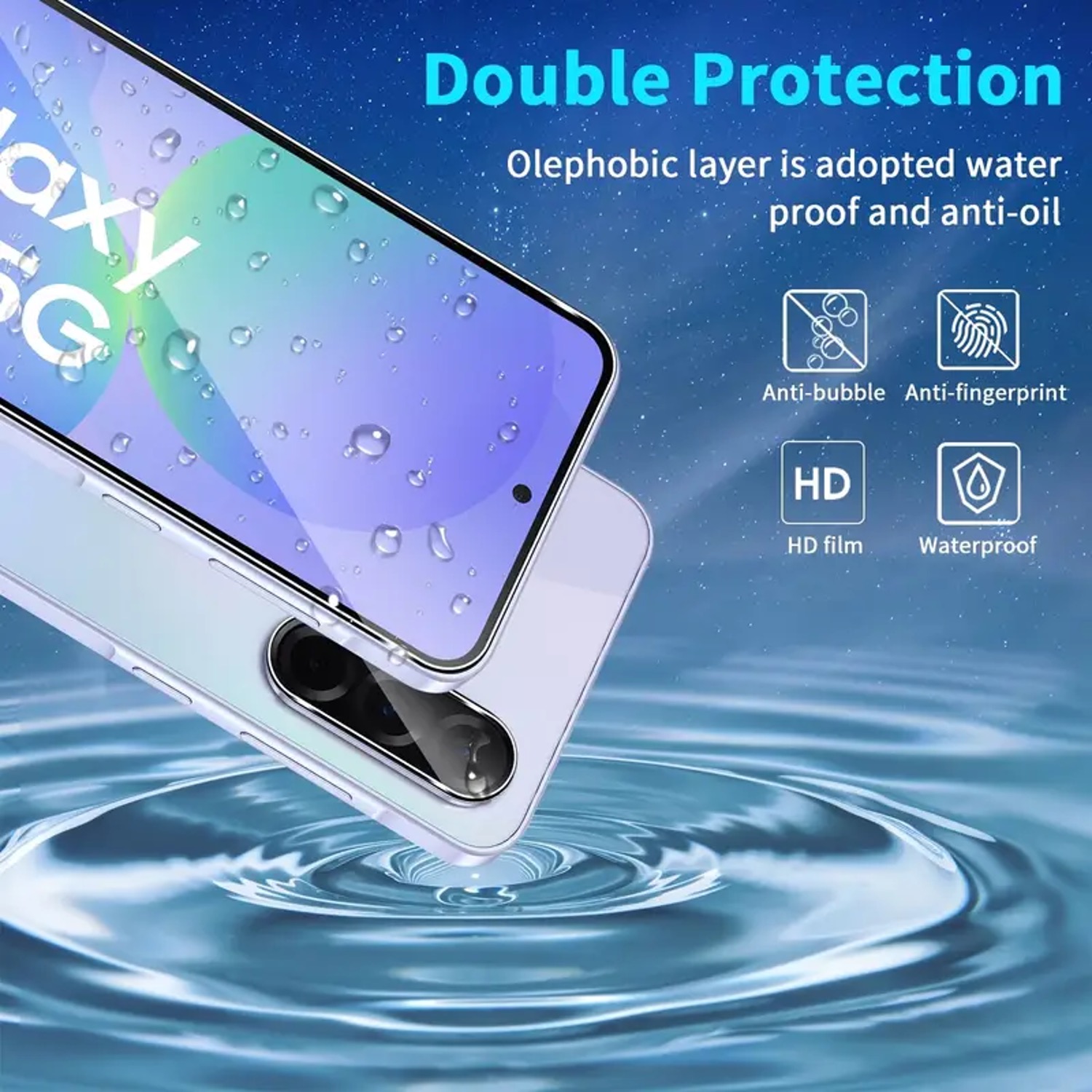 2-Pack Samsung Galaxy A36 Skärmskydd Härdat Glas Premium - 3