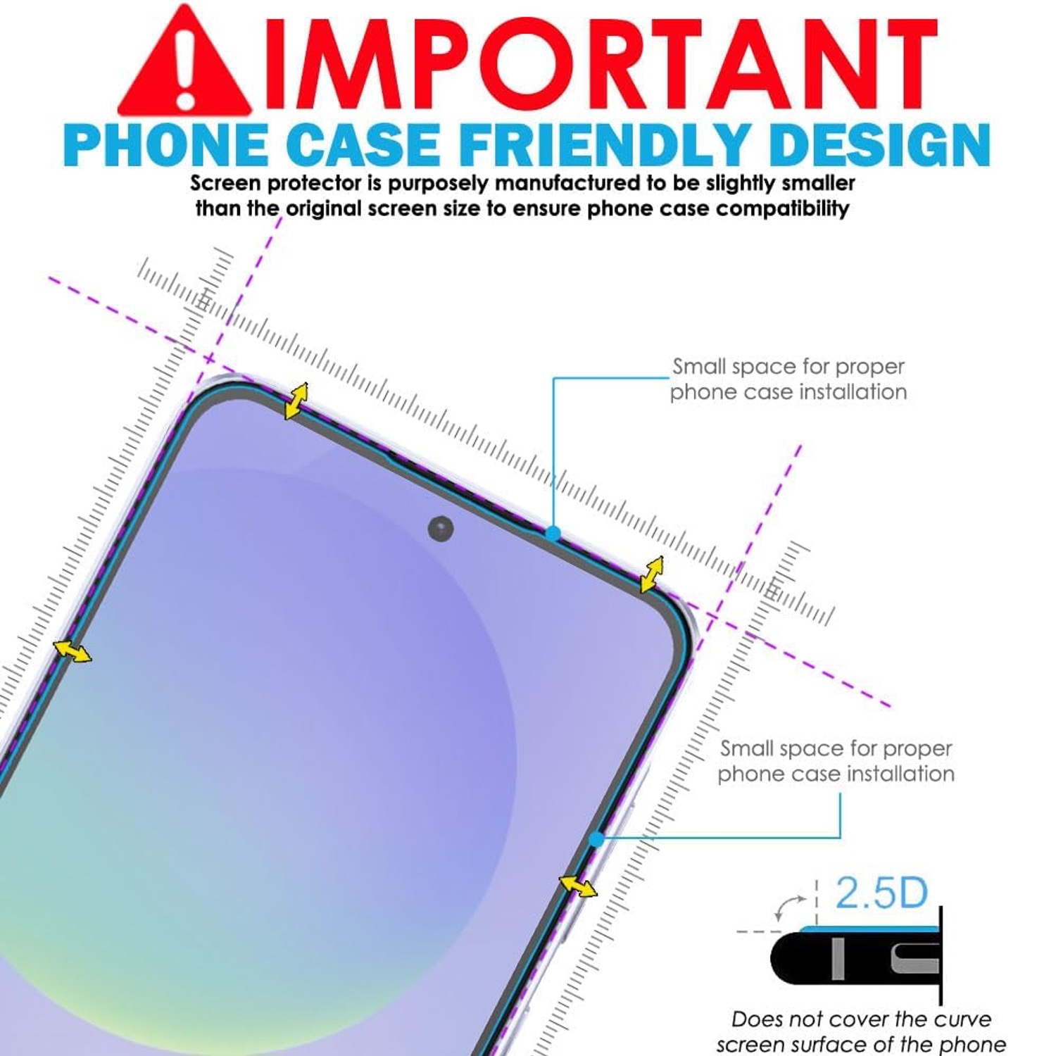 3-Pack Samsung Galaxy A36 Skärmskydd Härdat Glas Premium - 8