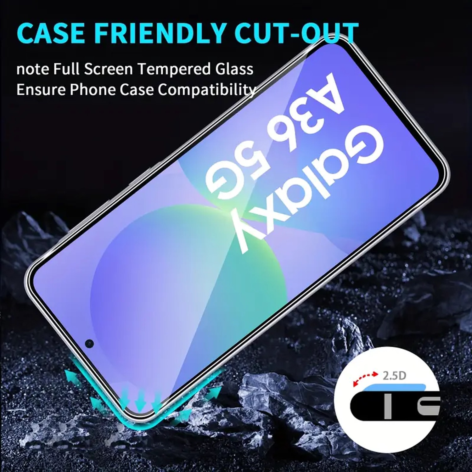 3-Pack Samsung Galaxy A36 Skärmskydd Härdat Glas Premium - 4
