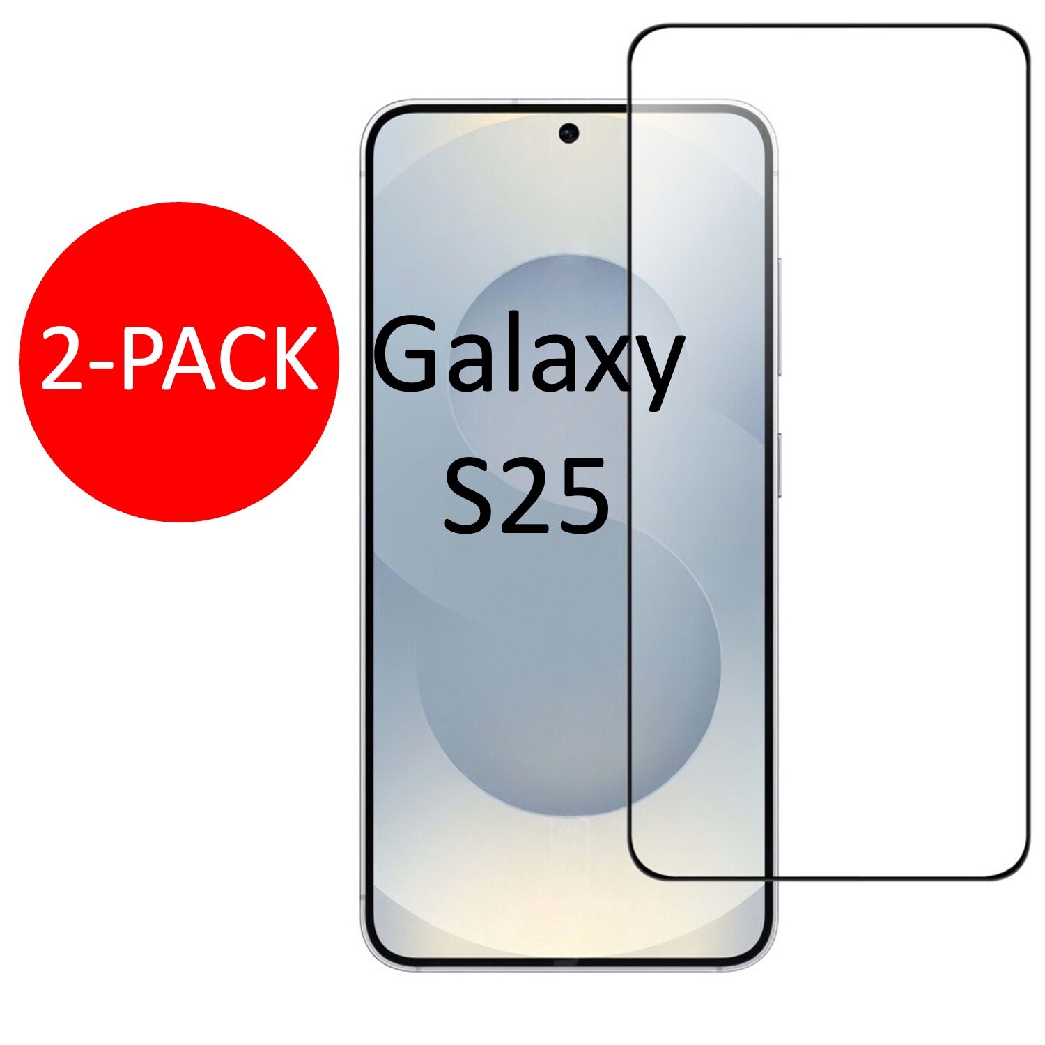 2-Pack Samsung Galaxy S25 Skärmskydd Härdat Glas Premium
