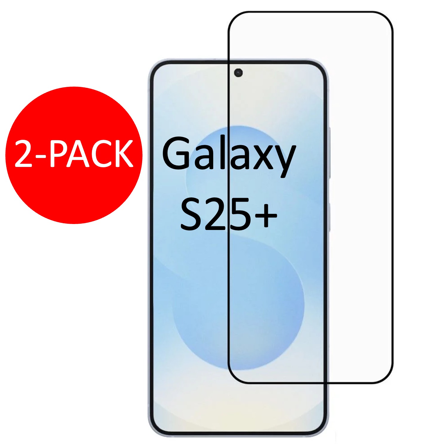 2-Pack Samsung Galaxy S25+ Plus Skärmskydd Härdat Glas Premium
