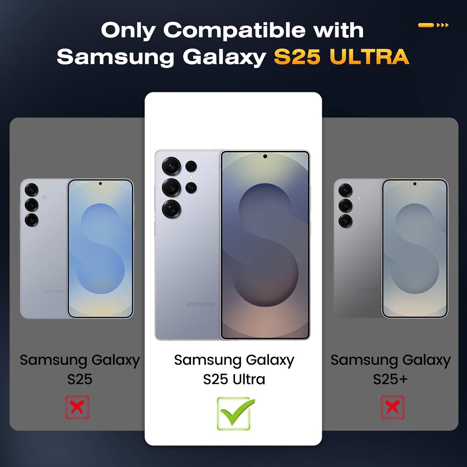 Samsung Galaxy S25 Ultra Skärmskydd Härdat Glas Premium 1-pack - 3