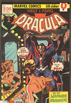 Marvel Comics, Dracula nr 5 1975 med den levande mumien