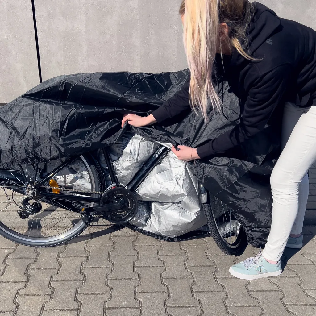  Vattentätt XL-skydd för Grill, cykel, motorcykel, trädgårdsmöbler - Svart - 4