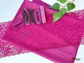 Bra kit with lace - Black cherry