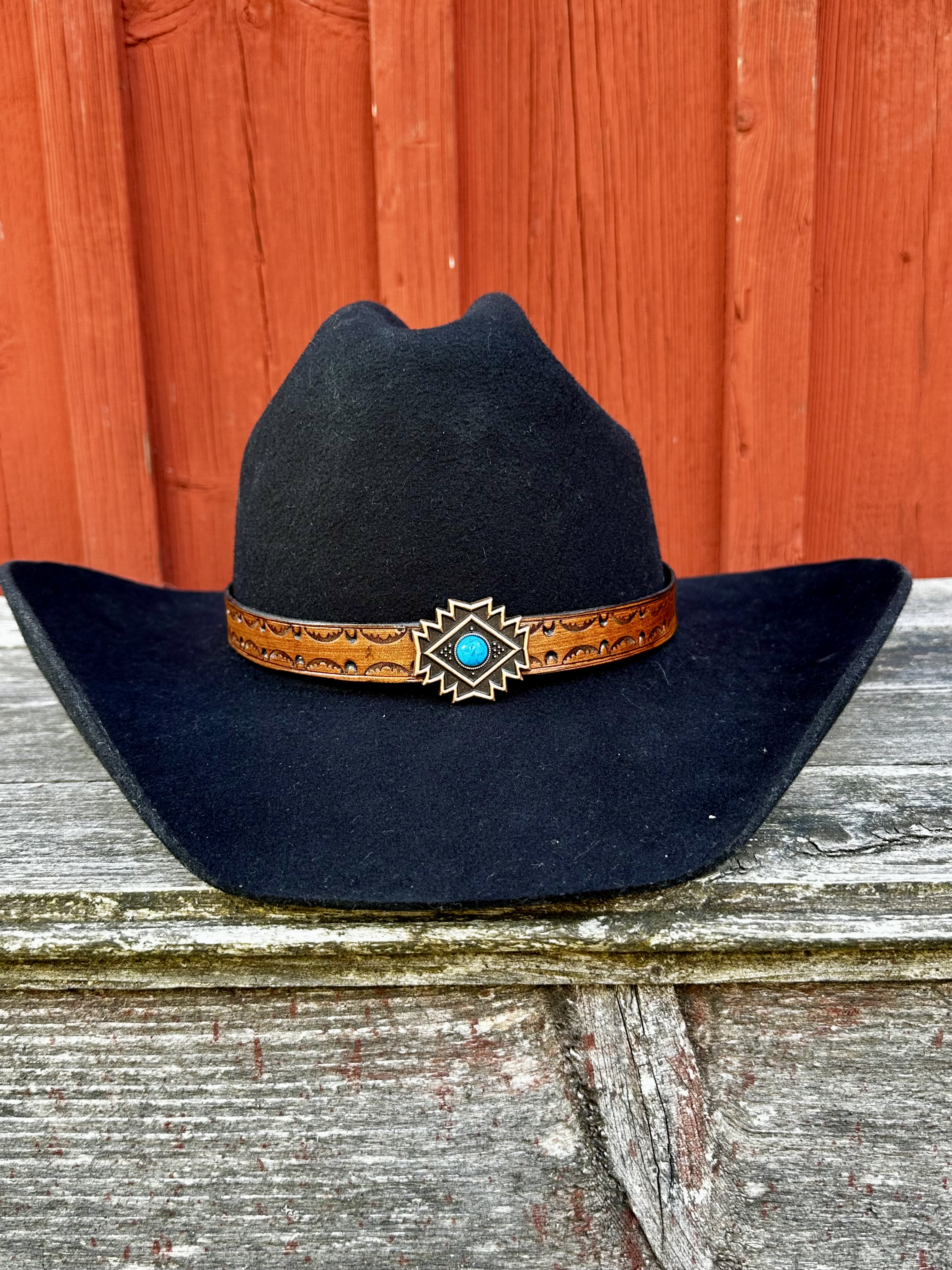 Hattband  i läder