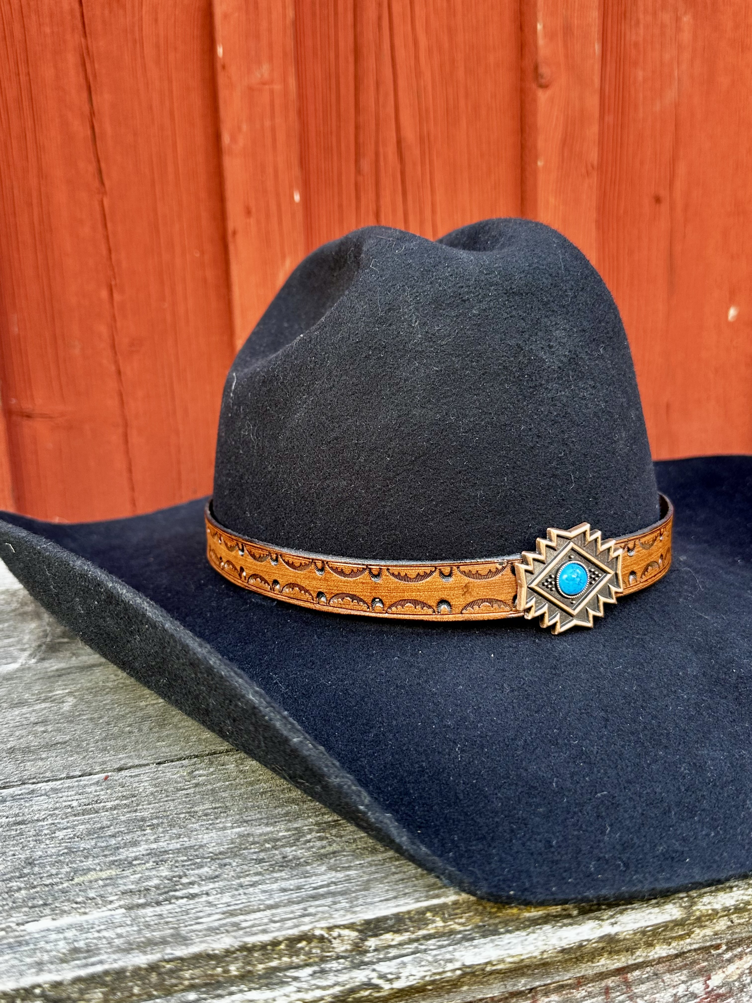Hattband  i läder - 2