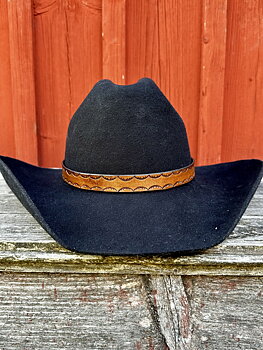 Hattband  i läder