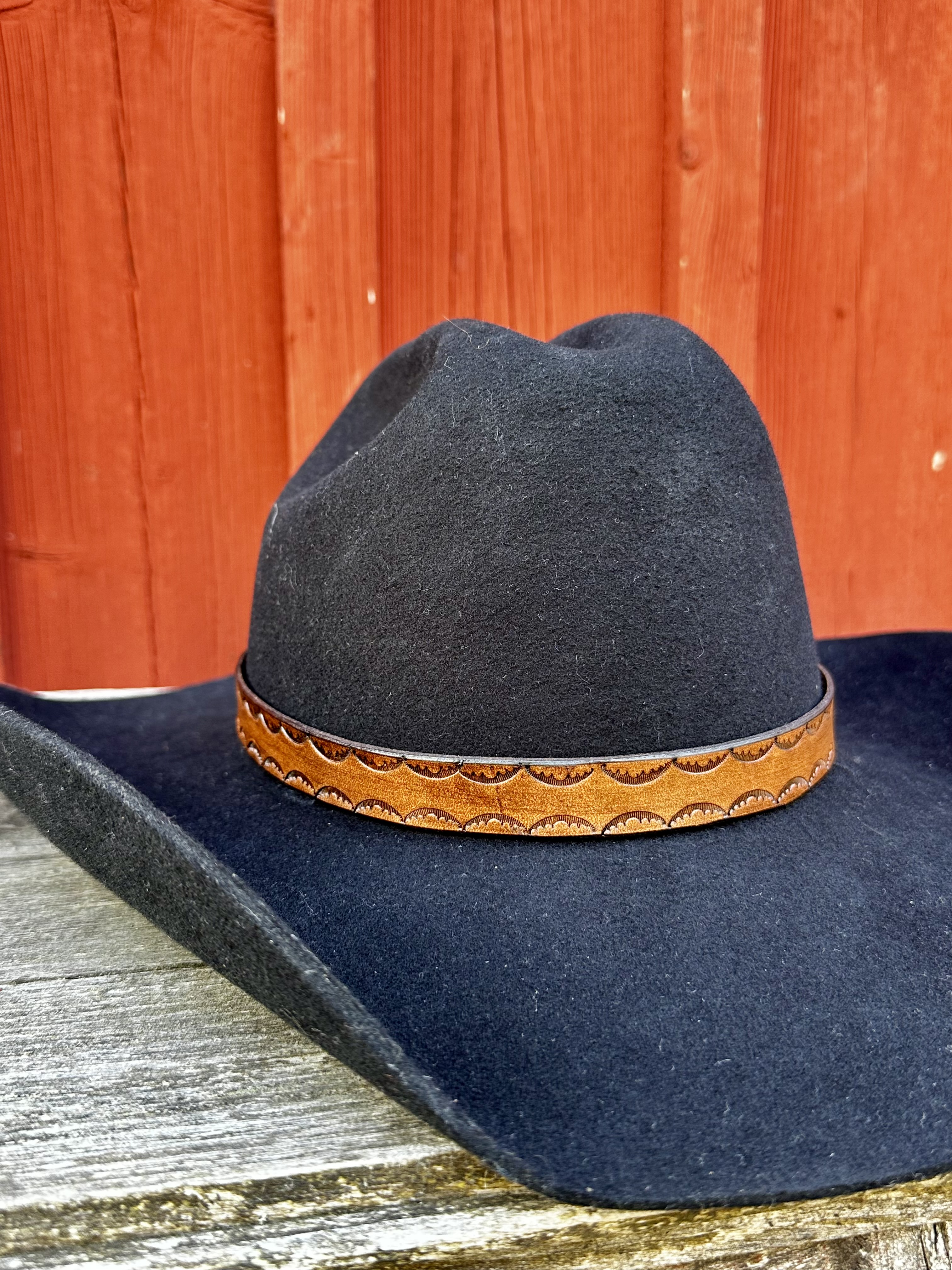 Hattband  i läder - 4