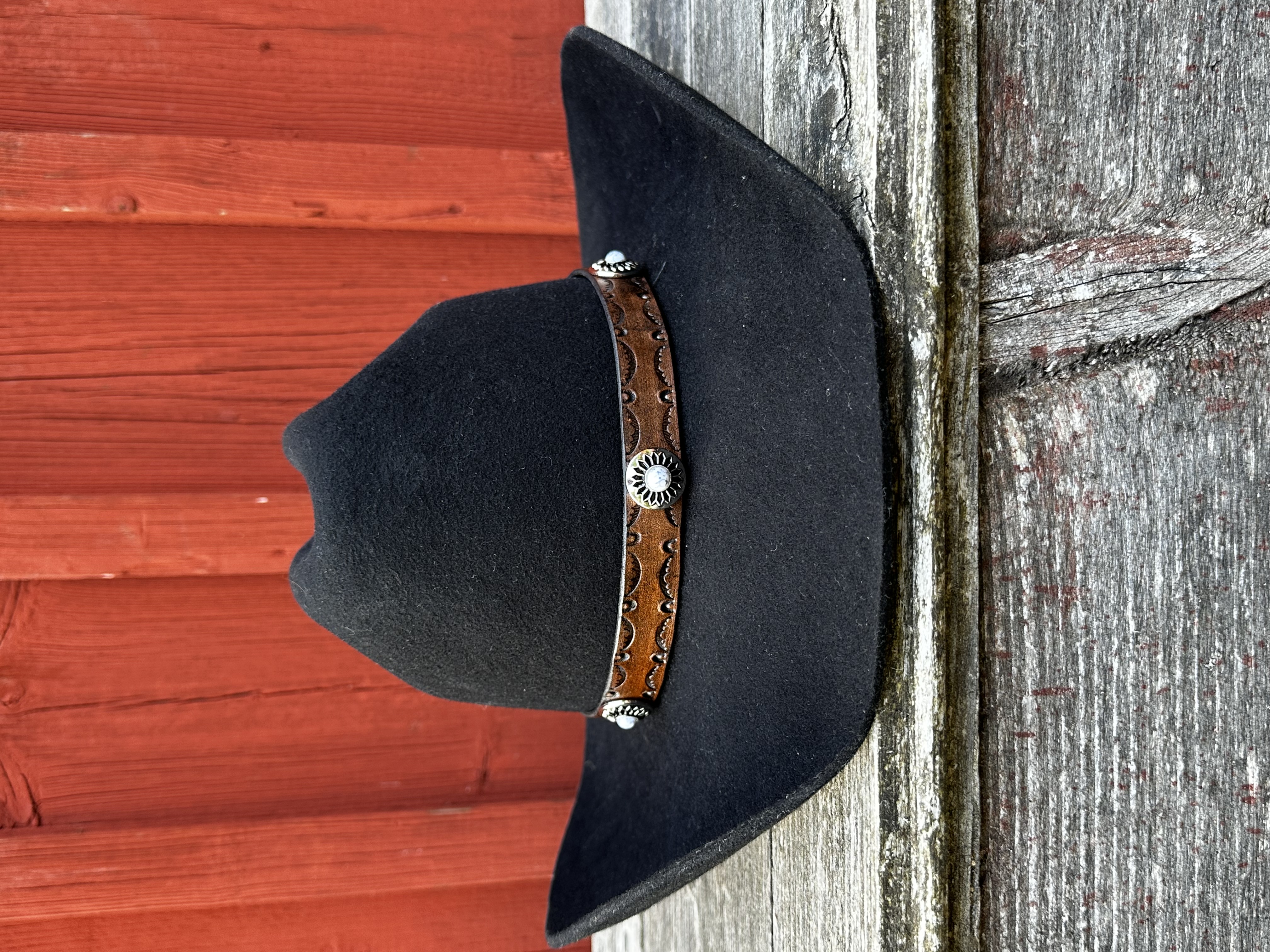 Hattband  i läder