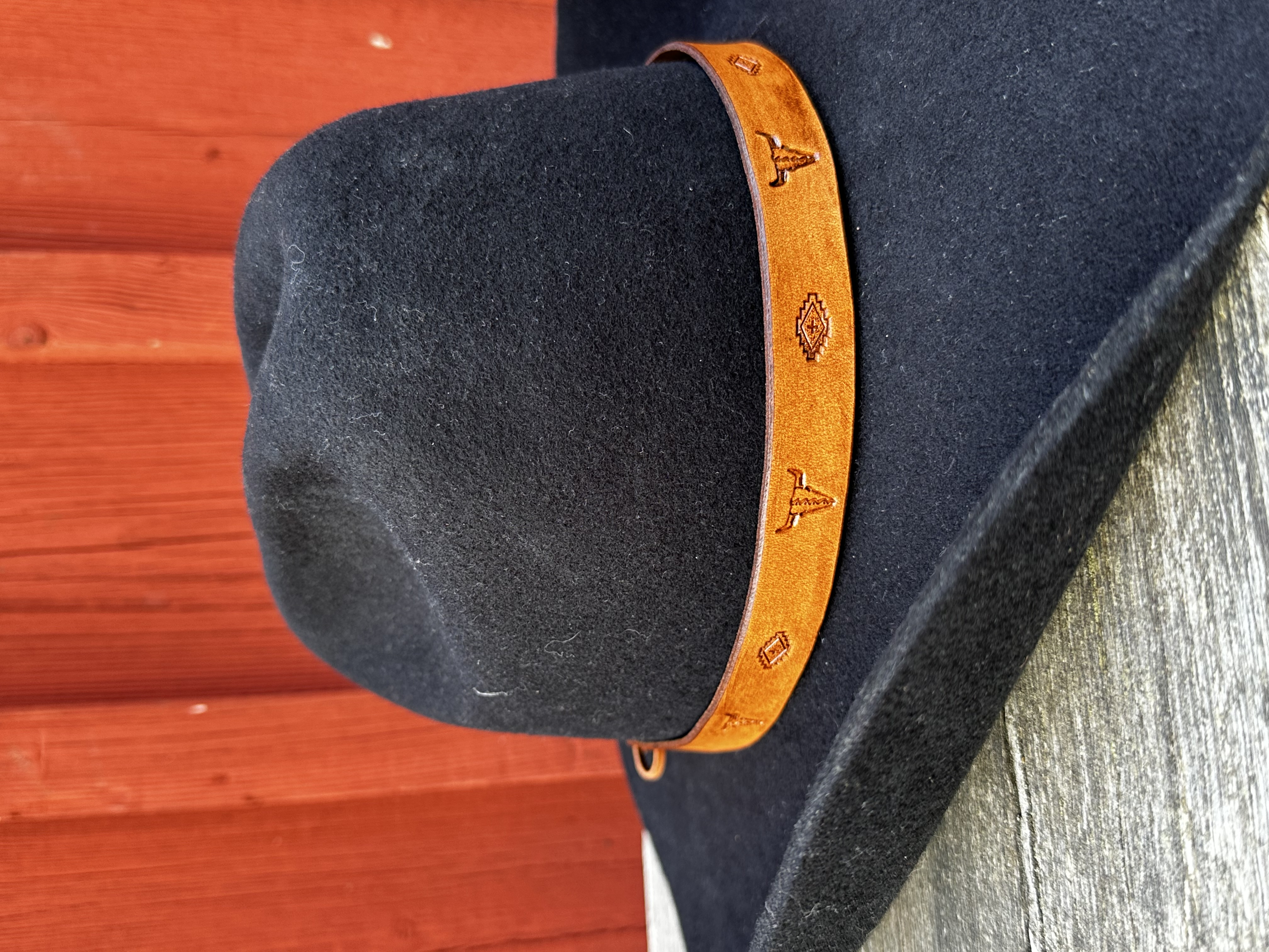 Hattband  i läder - 2