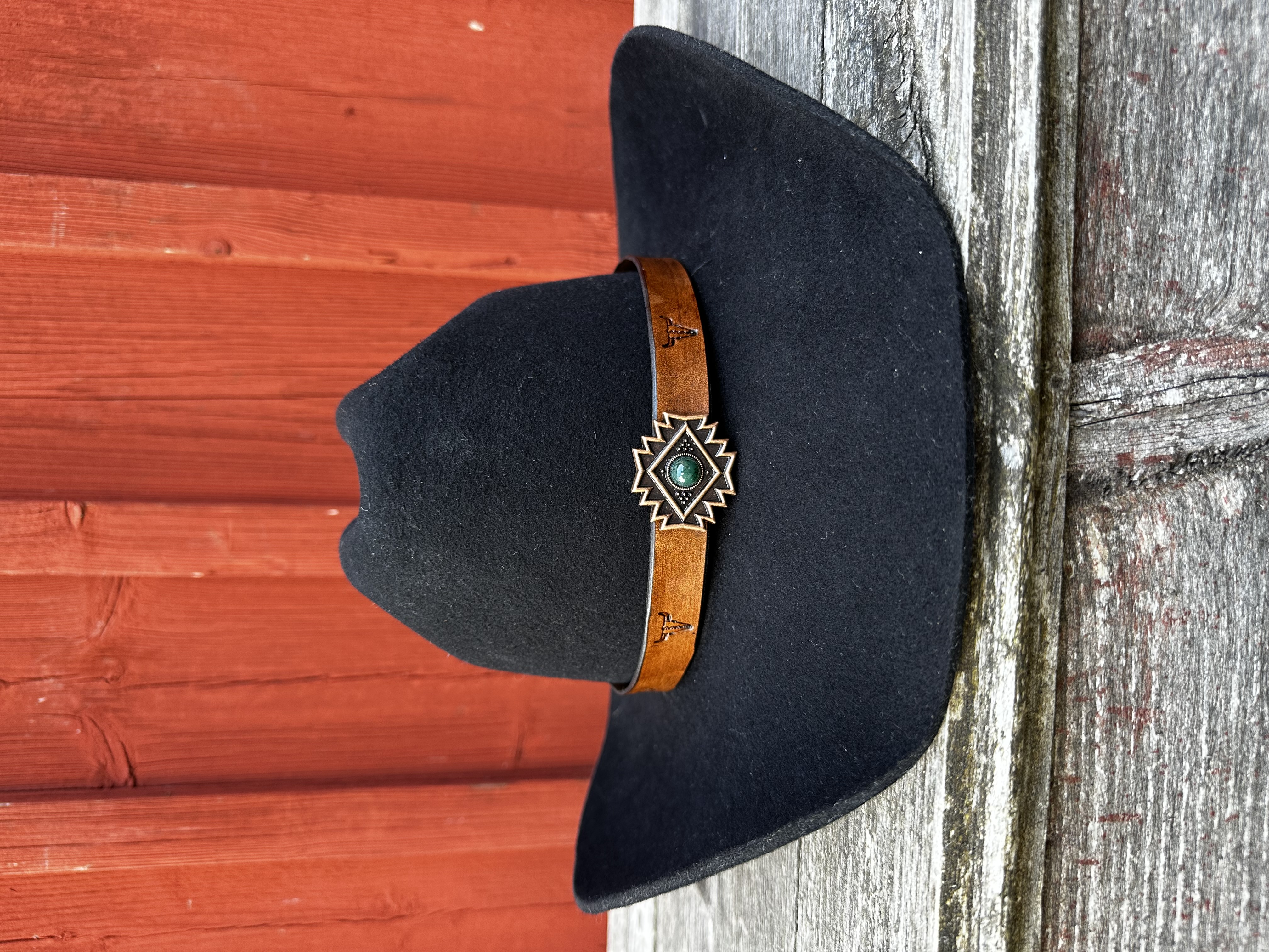 Hattband  i läder