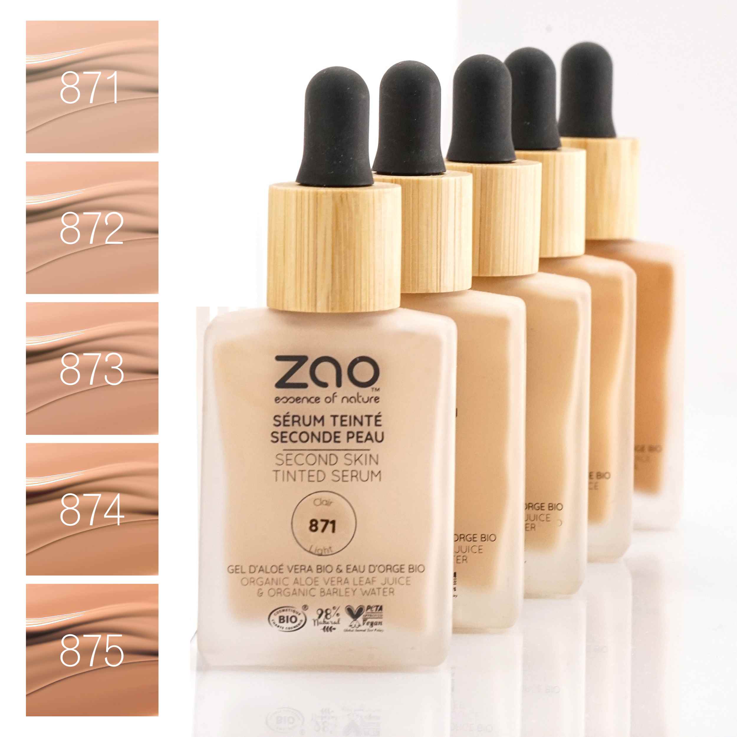 ZAO Second Skin Tinted Serum 875 Tanned - 2