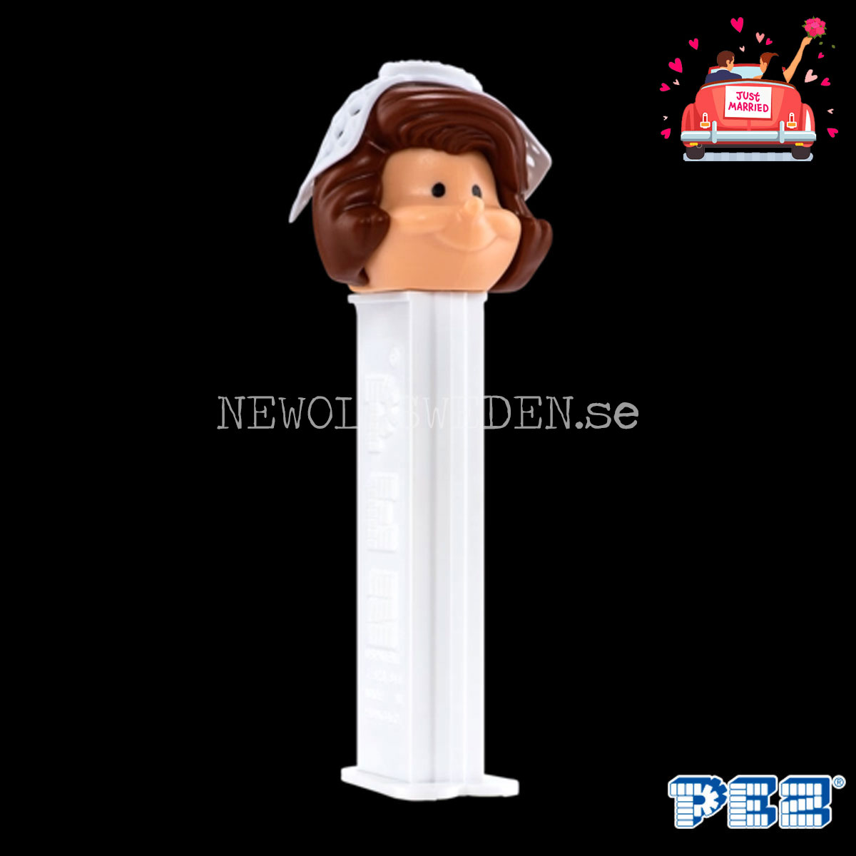 PEZ Dispenser - BRIDE Hair Brown - JUST MARRIED -44- Colletor figure