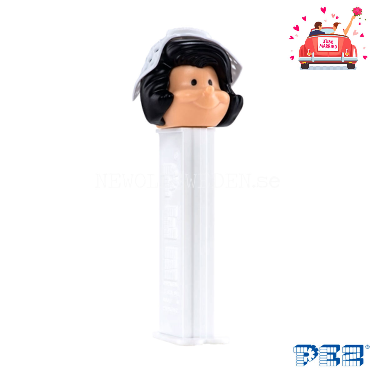 PEZ Dispenser BRIDE Hair Black - JUST MARRIED -55- Colletor figure - 2