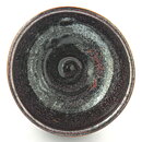 Isak Isaksson (2000s) Unique Chawan Bowl with Gray/Black Crystalline Glaze 13 cm #25