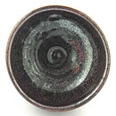 イサク・イサクソン  一点もの  グレー/黒色のボウル  茶碗  結晶釉  (13cm)  2000年代  #25