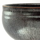 Isak Isaksson (2000s) Unique Chawan Bowl with Gray/Black Crystalline Glaze 13 cm #25