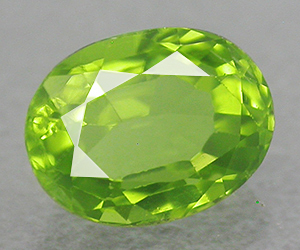 Impresionante piedra preciosa suelta de peridoto natural calibrada ovalada de 6 x 5 mm. - 3