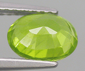 Impresionante piedra preciosa suelta de peridoto natural calibrada ovalada de 6 x 5 mm. - 2