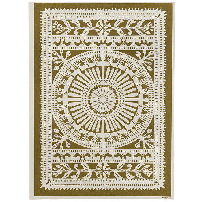 Poster Papercut Wheel Sage
