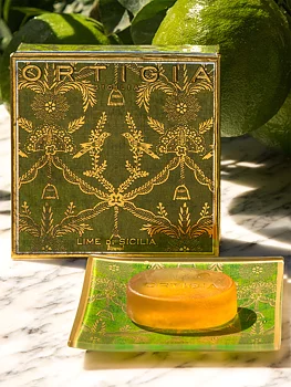 Ortigia Lime Di Sicilia Glass Plate & Soap