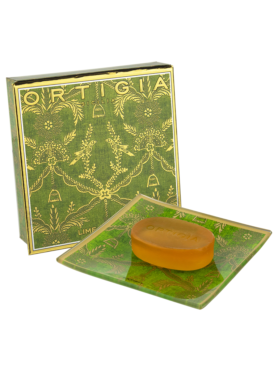 Ortigia Lime Di Sicilia Glass Plate & Soap