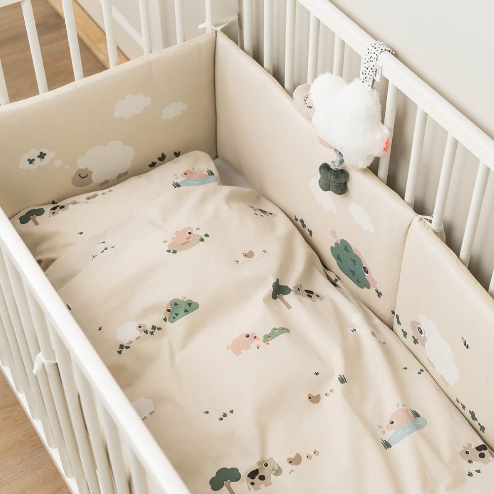 Done by Deer Påslakanset Tiny Farm 70x100cm Spjälsäng Sand - 2