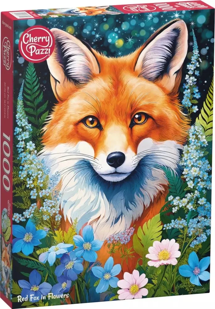 Red Fox in Flowers, 1000 Bitar CherryPazzi - 2