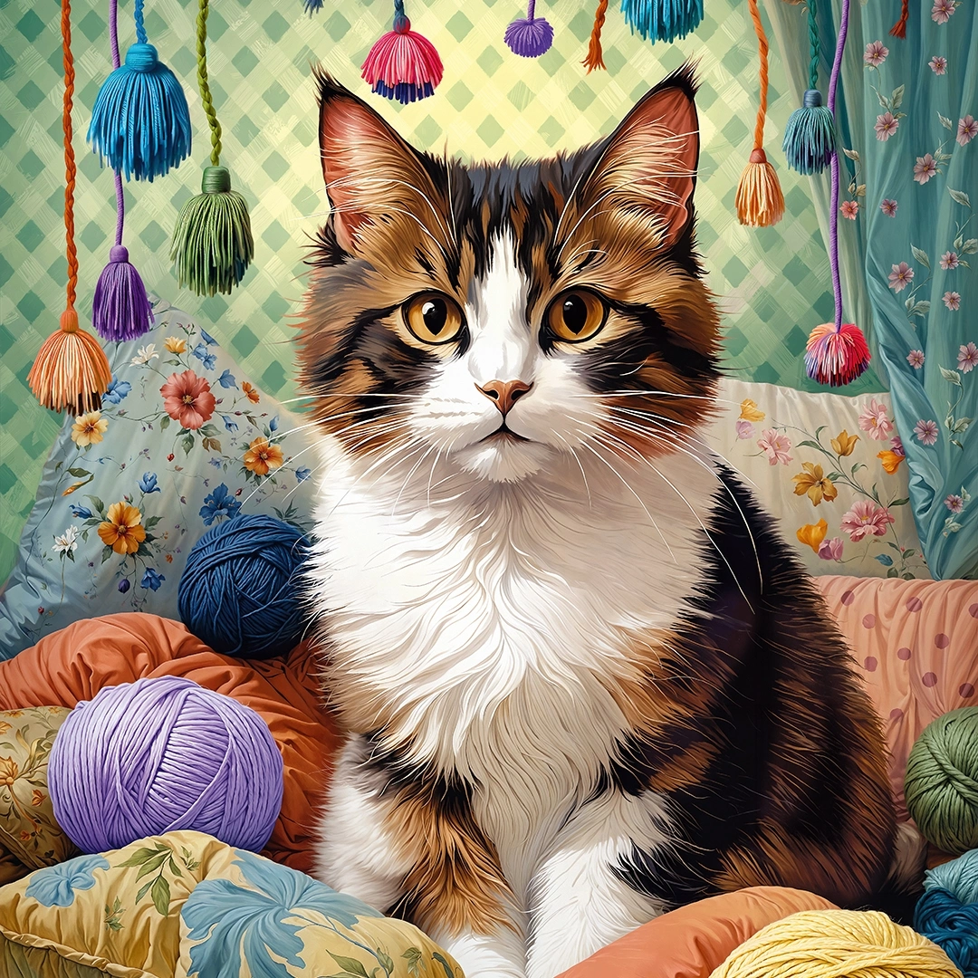 Knitty Cat, 1000 Bitar CherryPazzi