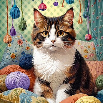 Knitty Cat, 1000 Bitar CherryPazzi