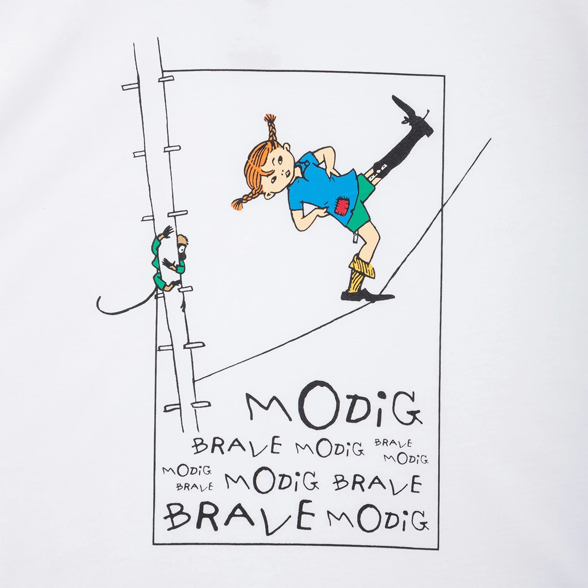 Pippi Longstocking Alvi T-Shirt Brave Off-white M - 3