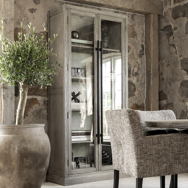 Narbonne Vitrinskåp Pearl grey