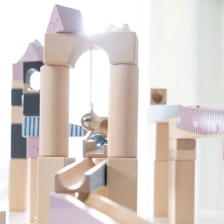Kulbana i trä - 100 delar från Roba Kids - pastell - 9