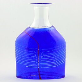 Bertil Vallien (Atelier 1980s) Blue Bottle Vase 25 cm