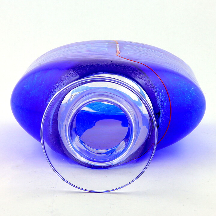 Bertil Vallien (Atelier 1980s) Blue Bottle Vase 25 cm