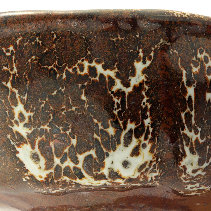 イサク・イサクソン  一点もの  茶/白色のボウル  茶碗  (12cm)  2000年代  #26