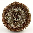 イサク・イサクソン  一点もの  茶/白色のボウル  茶碗  (12cm)  2000年代  #26