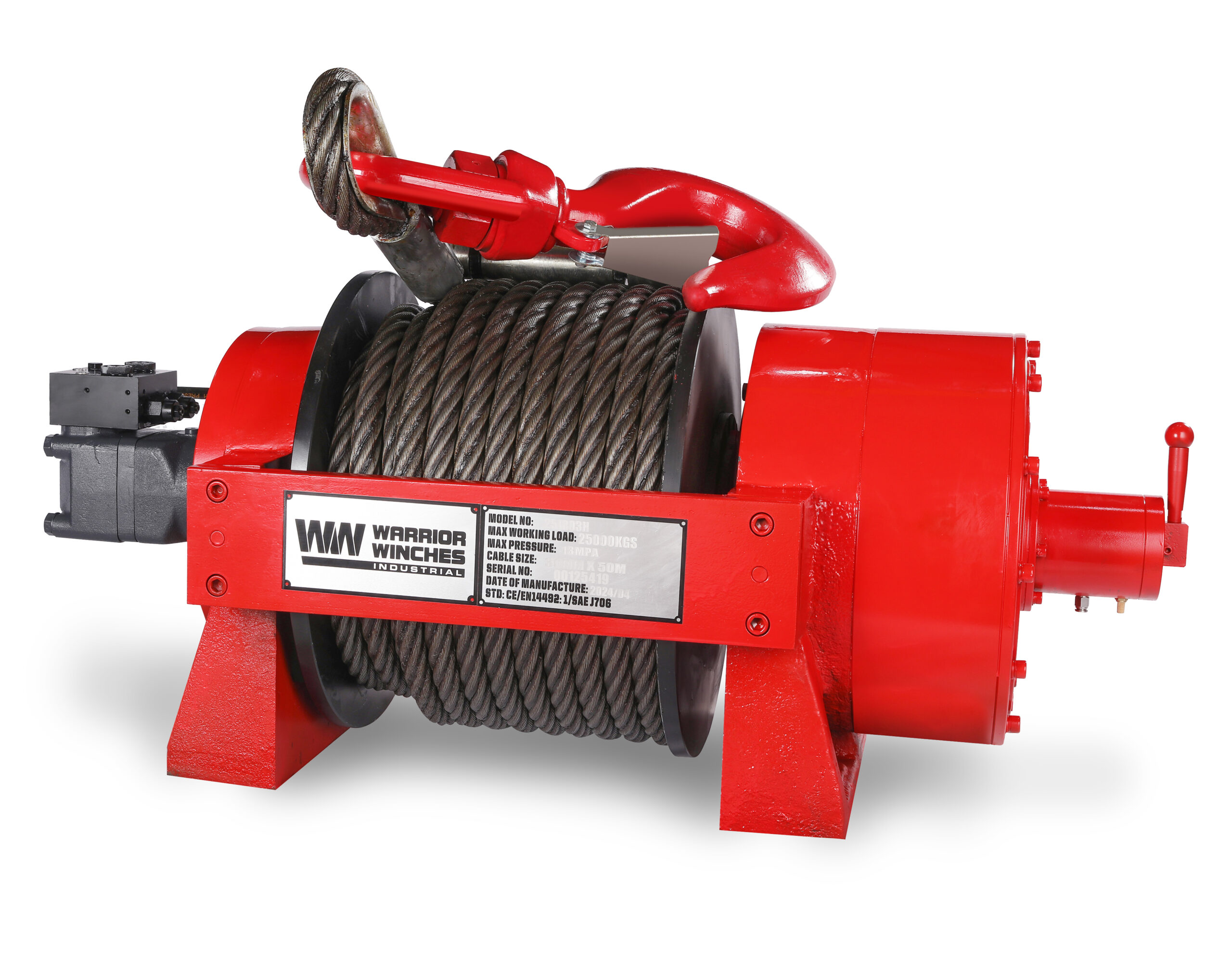 Warrior JR 25,000 Industriell hydraulisk dragvinsch / Maxlast: 25000 kg - 2