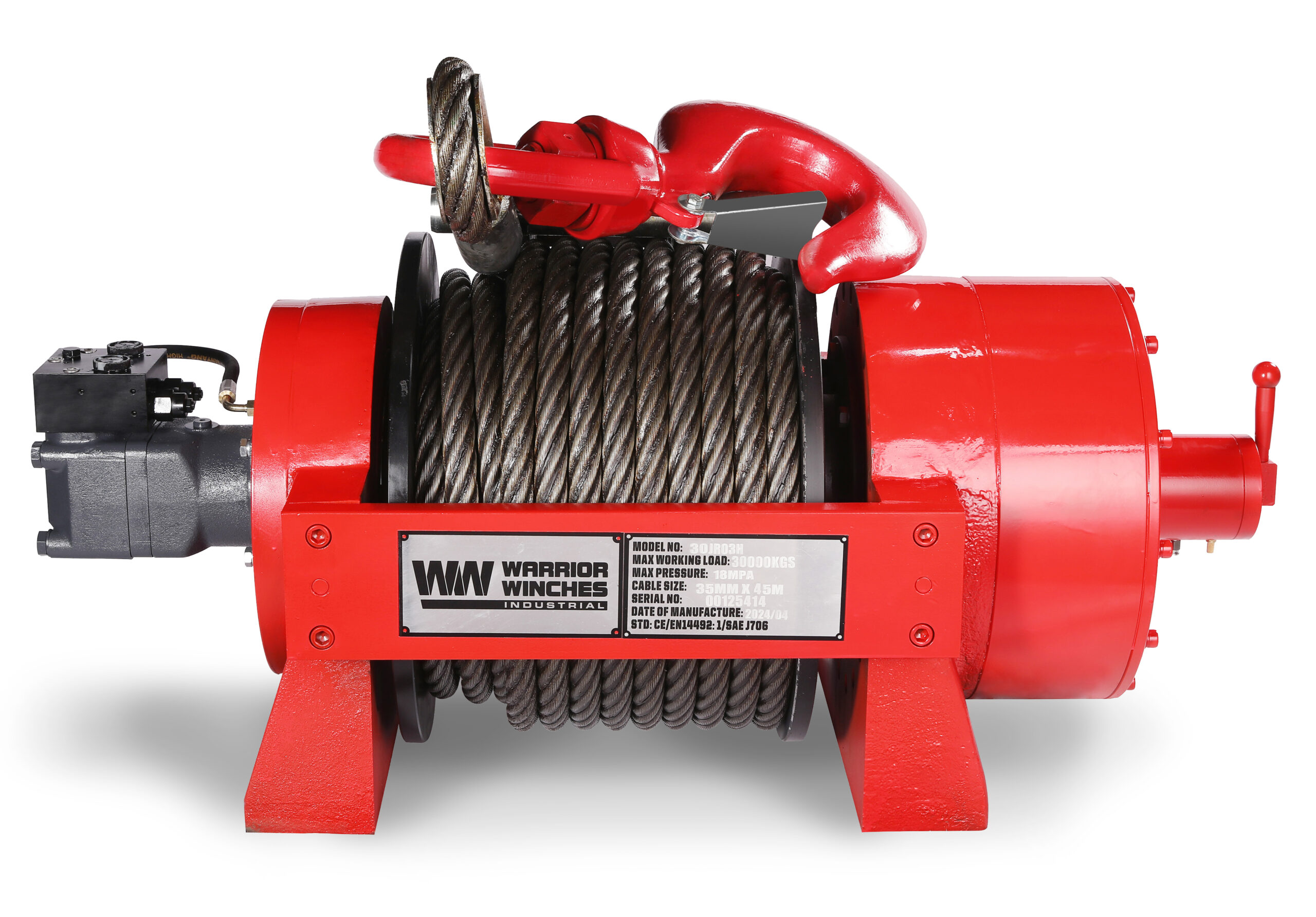 Warrior JR 30,000 Industriell hydraulisk dragvinsch / Maxlast: 30000 kg - 2