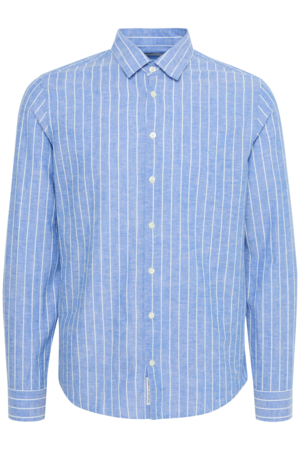CFAndré Wide Stripe Linen Shirt Blue